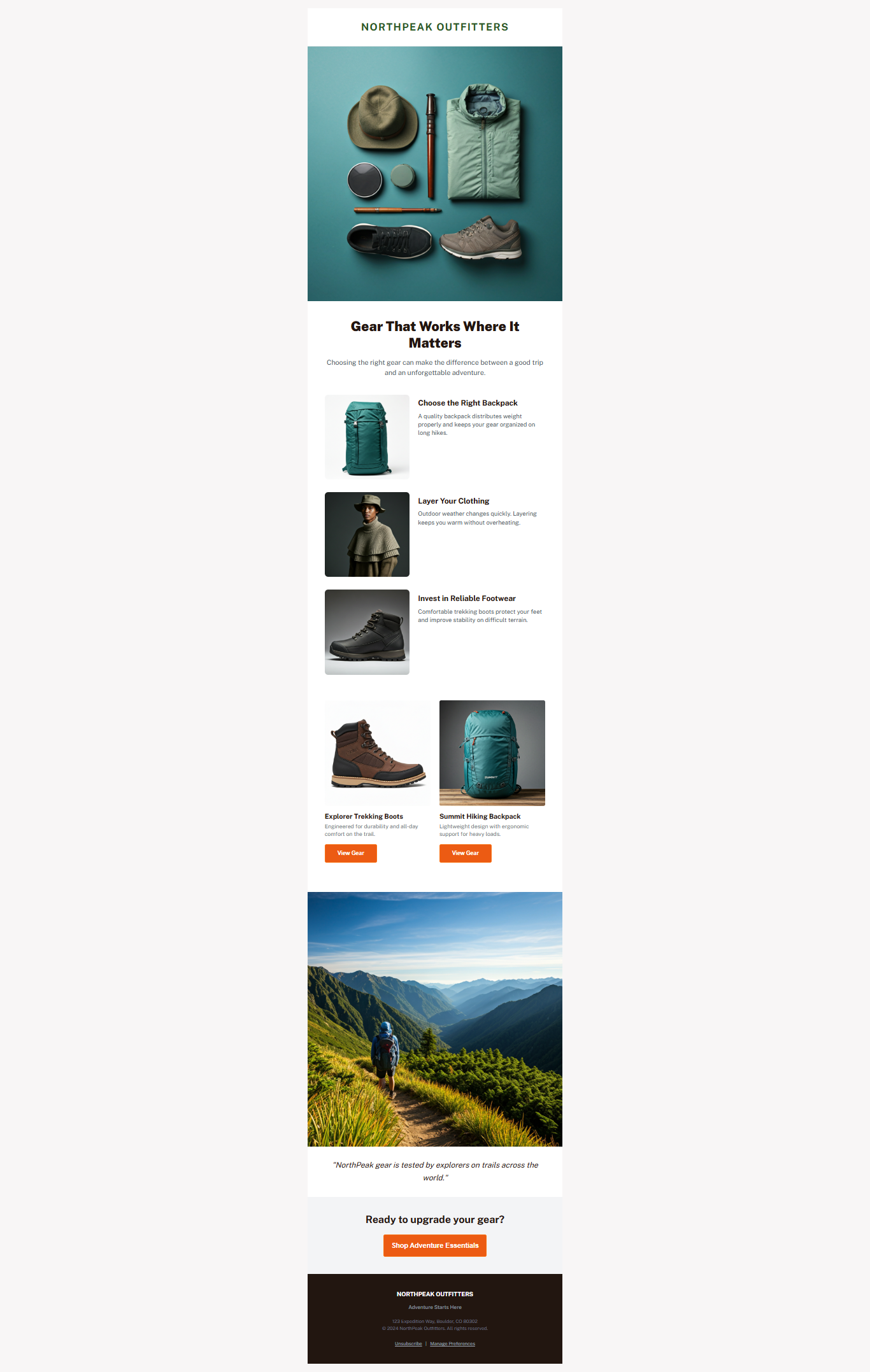Offer email design preview