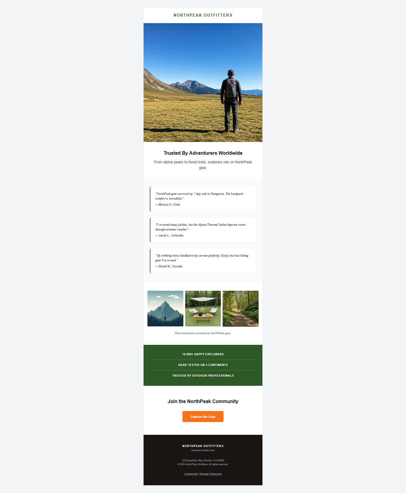 Social proof email design preview