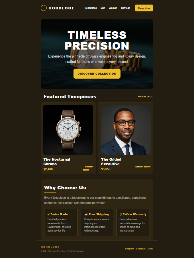 Promotional email preview